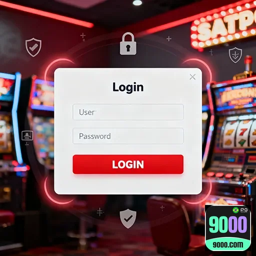 Mobile casino gaming experience with secure access - 9000